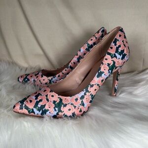 BCBG Pink Floral Heels